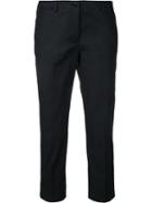 Incotex Cropped Trousers, Women's, Size: 42, Black, Cotton/polyurethane