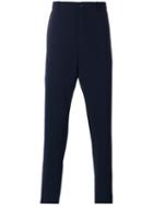 Giorgio Armani Tailored Trousers, Men's, Size: 52, Blue, Virgin Wool/spandex/elastane/acetate/cupro