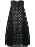 Wunderkind - Mesh Dot Tent Dress - Women - Silk/cotton - 38, Women's, Black, Silk/cotton