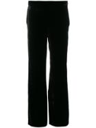 L'autre Chose Wide-leg Velvet Trousers - Black