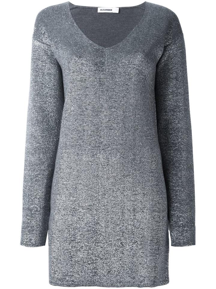 Jil Sander Long Fit Jumper, Women's, Size: 38, Grey, Polyamide/polyester/virgin Wool