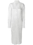 Issey Miyake Pre-owned Pleated Texture Long Dress - White