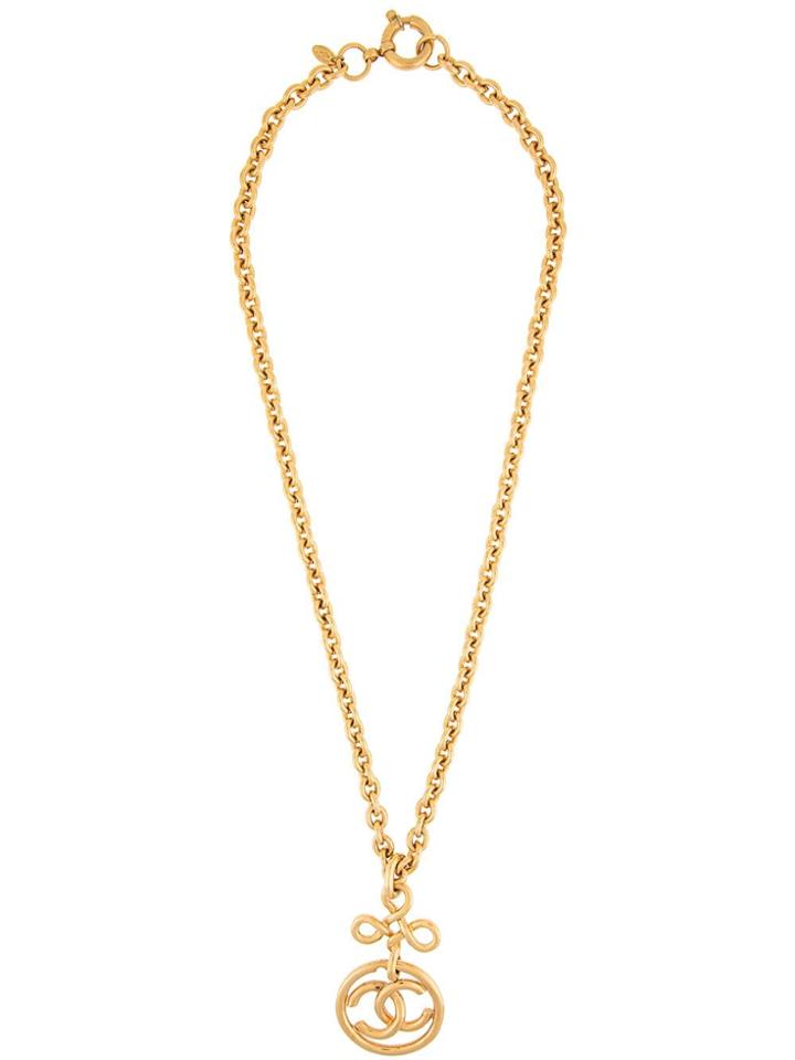 Chanel Vintage Pendant Necklace Accessories - Metallic