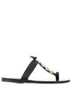 Ancient Greek Sandals Iris Shell-embellished Flat Sandals - Black