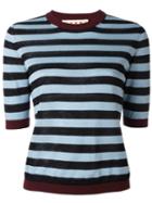 Marni Striped Knitted Top, Women's, Size: 40, Blue, Linen/flax/silk/polyamide