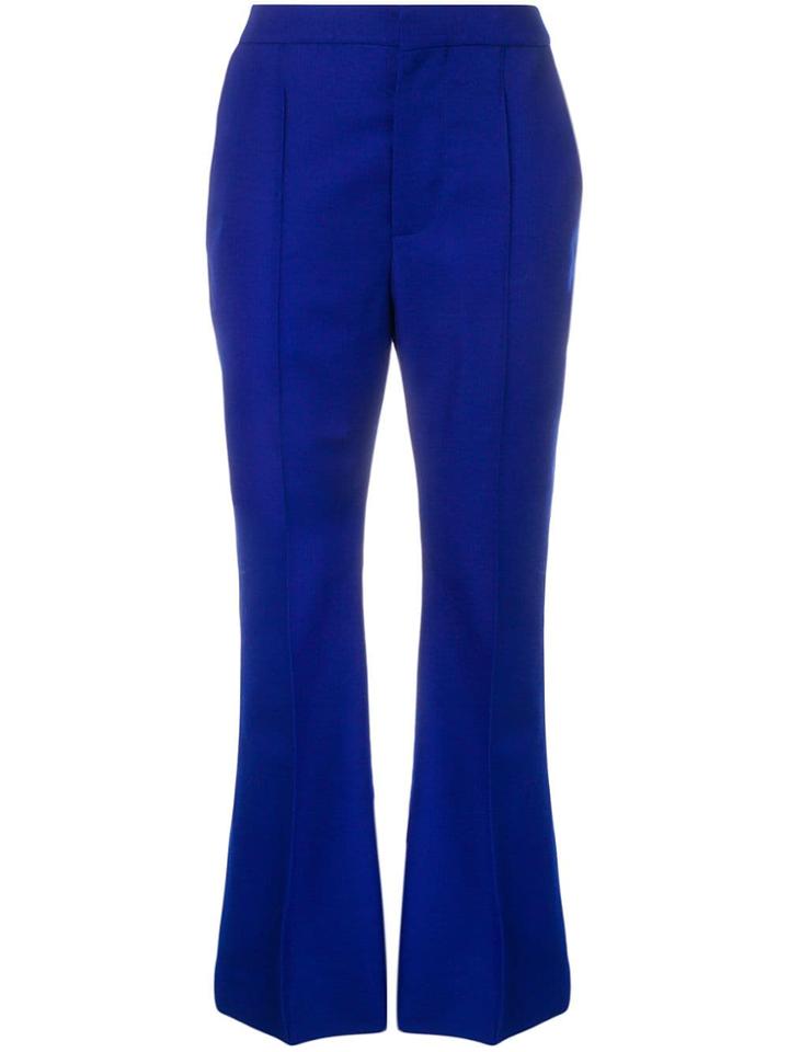 Marni High Waist Crop Flares - Blue