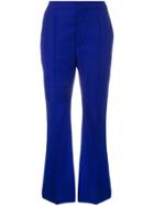 Marni High Waist Crop Flares - Blue