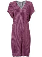 Reinaldo Lourenço Striped Straight Dress - Pink & Purple