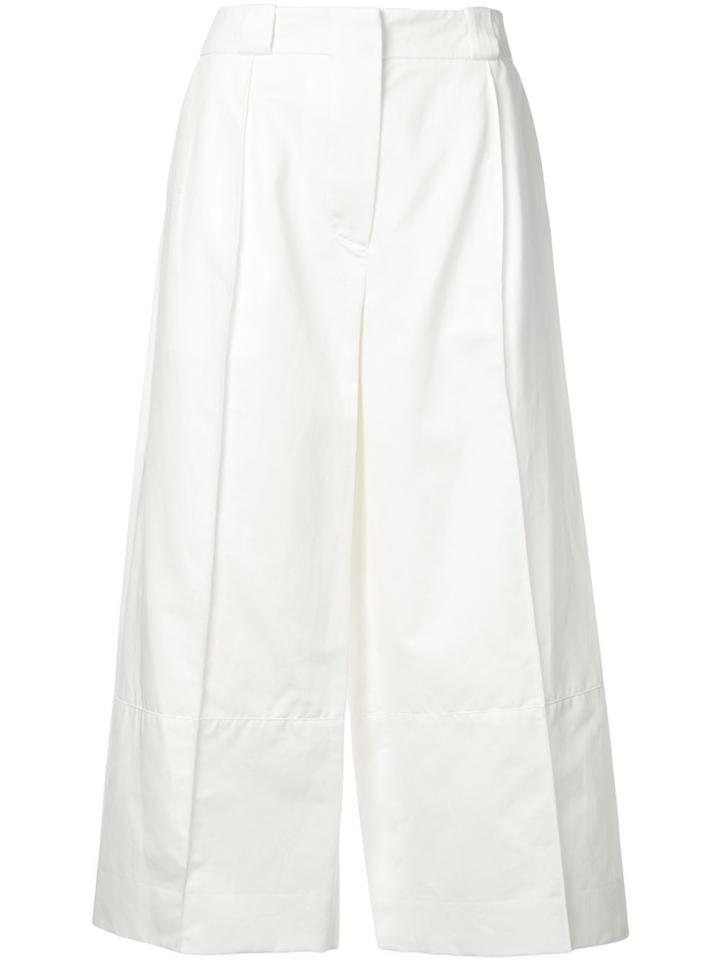 Marni Cropped Flared Trousers - White