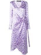 Federica Tosi Wrap Front Midi Dress - Purple