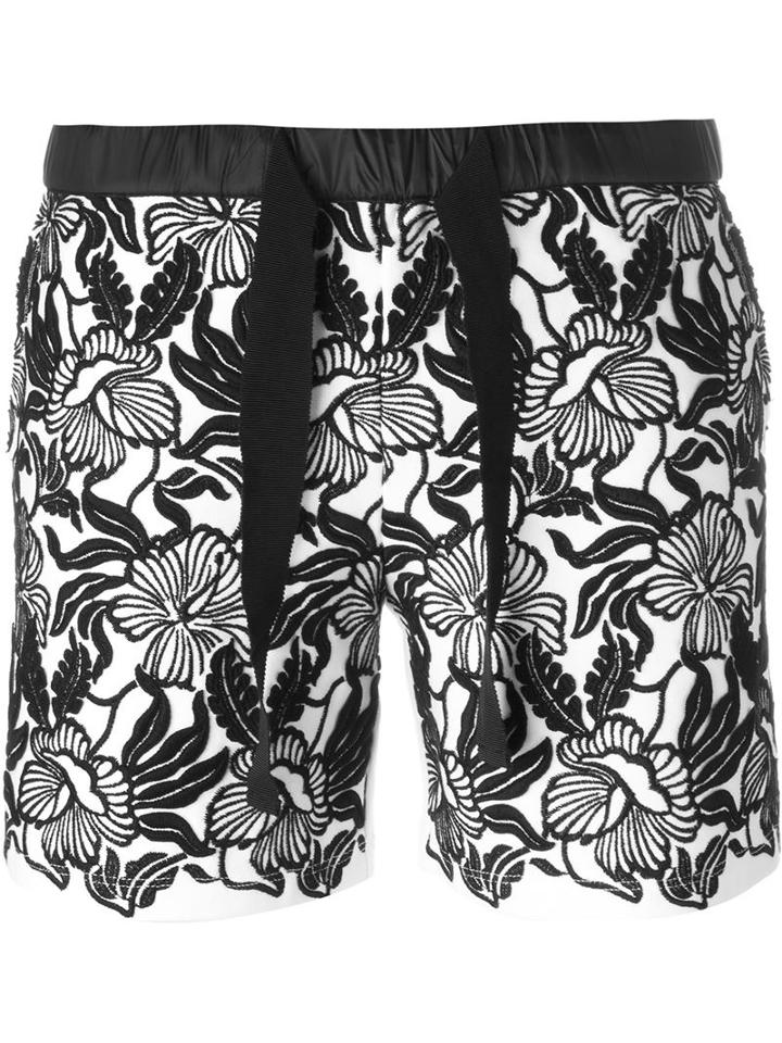 Moncler Floral Embroidered Shorts