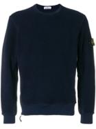 Stone Island Fleece Zipped Sweater - Blue