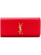 Saint Laurent Kate Monogram Clutch - Red