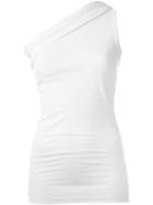 Rick Owens One Shoulder Tank Top, Women's, Size: 44, Nude/neutrals, Viscose/silk