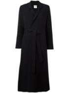 Forte Forte Long Belted Coat, Women's, Size: I, Blue, Polyamide/cupro/viscose/virgin Wool