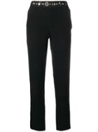 Lanvin Crystal-embellished Slim-fit Trousers - Black