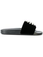 Givenchy Slide Sandals With Embellishment - Black