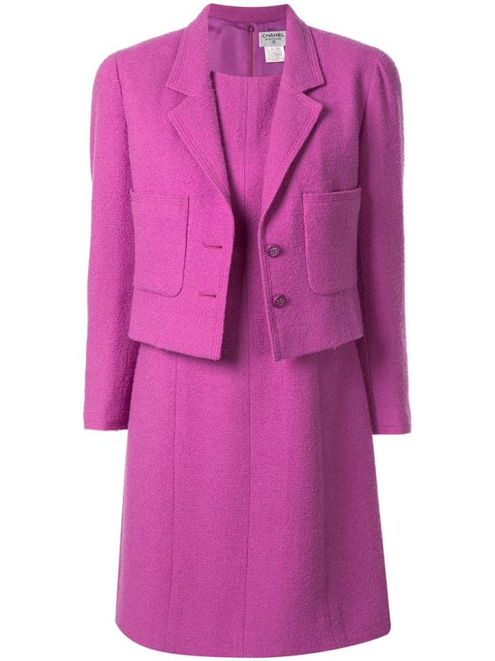 Chanel Vintage Cc Setup Suit - Purple