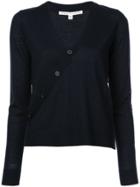 Veronica Beard V-neck Asymmetric Knitted Top - Blue
