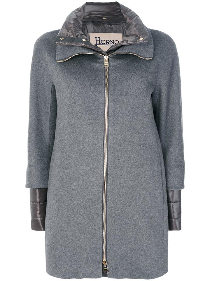 Herno Layered Coat - Grey