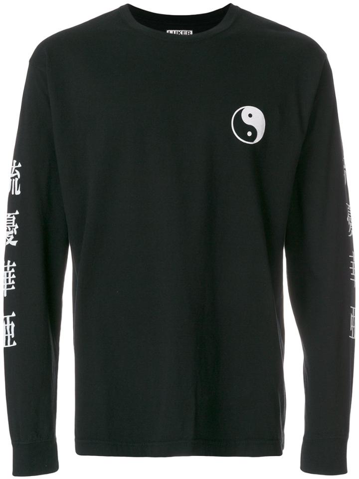 Neighborhood Ying Yang Print Longsleeved T-shirt - Black