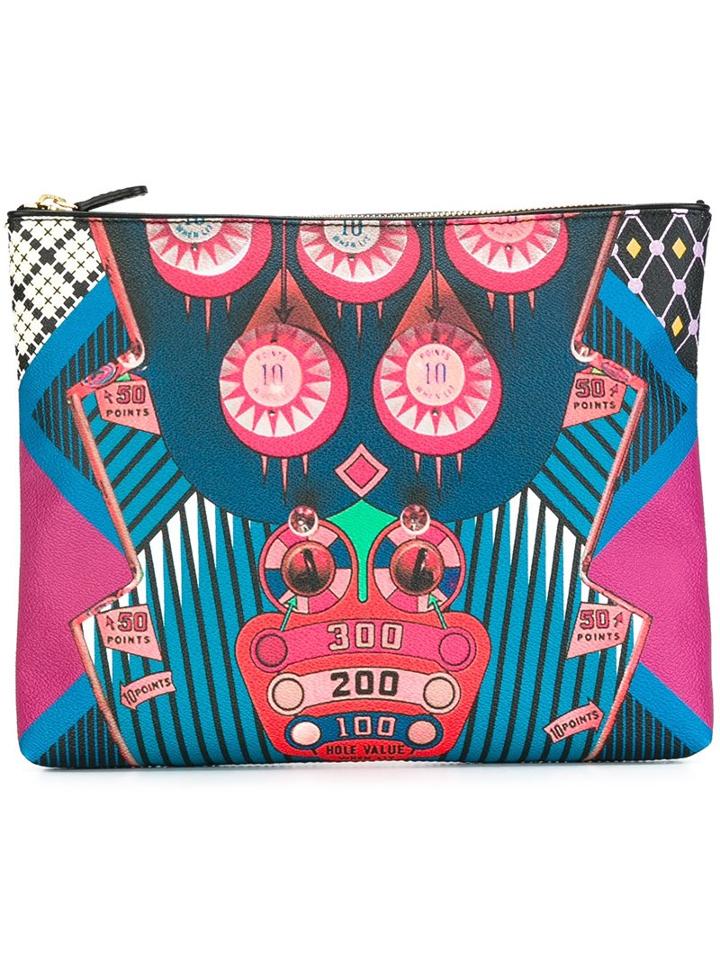 Etro Printed Clutch, Women's, Cotton/polyester/pvc