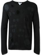 Comme Des Garçons Shirt Distressed Circle Design Jumper
