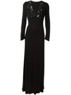 Roberto Cavalli Embellished Neck Gown, Women's, Size: 44, Black, Viscose