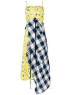 R13 Patchwork Asymmetric Dress - Multicolour