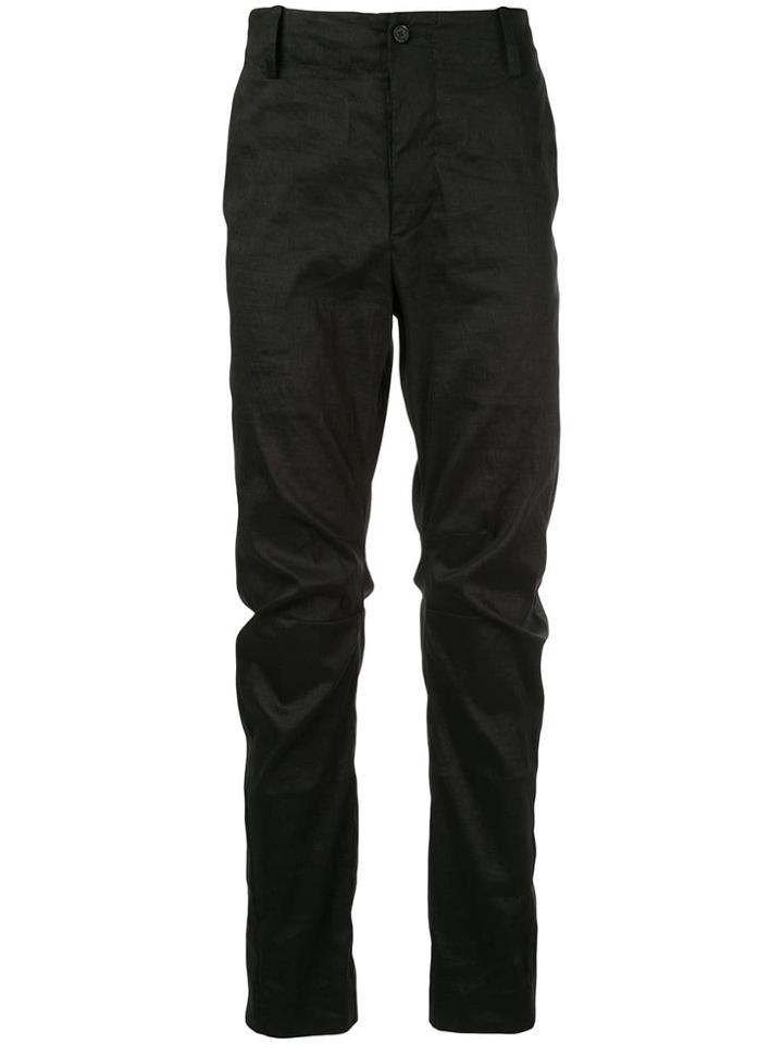Uma Wang Crinkle-effect Tailored Trousers - Black