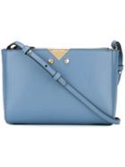 Emporio Armani Zipped Cross Body Bag, Women's, Blue