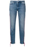 Karl Lagerfeld Girlfriend Jeans With Lacing - Blue