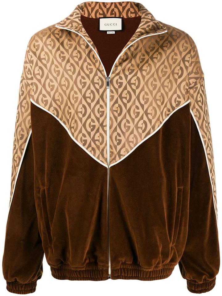 Gucci G Rhombus Track Jacket - Brown