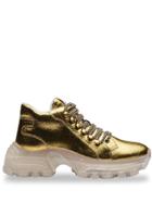 Miu Miu Suede Sneakers - Gold