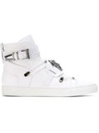 Versace Medusa Hi-top Sneakers, Men's, Size: 42, White, Leather/rubber