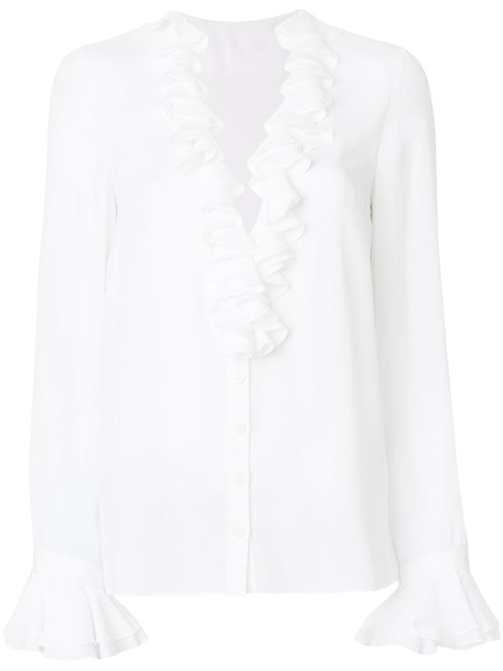 Philosophy Di Lorenzo Serafini Ruffled Neck Blouse - White