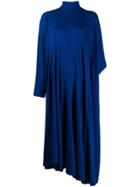 Balenciaga Asymmetric Draped Dress - Blue
