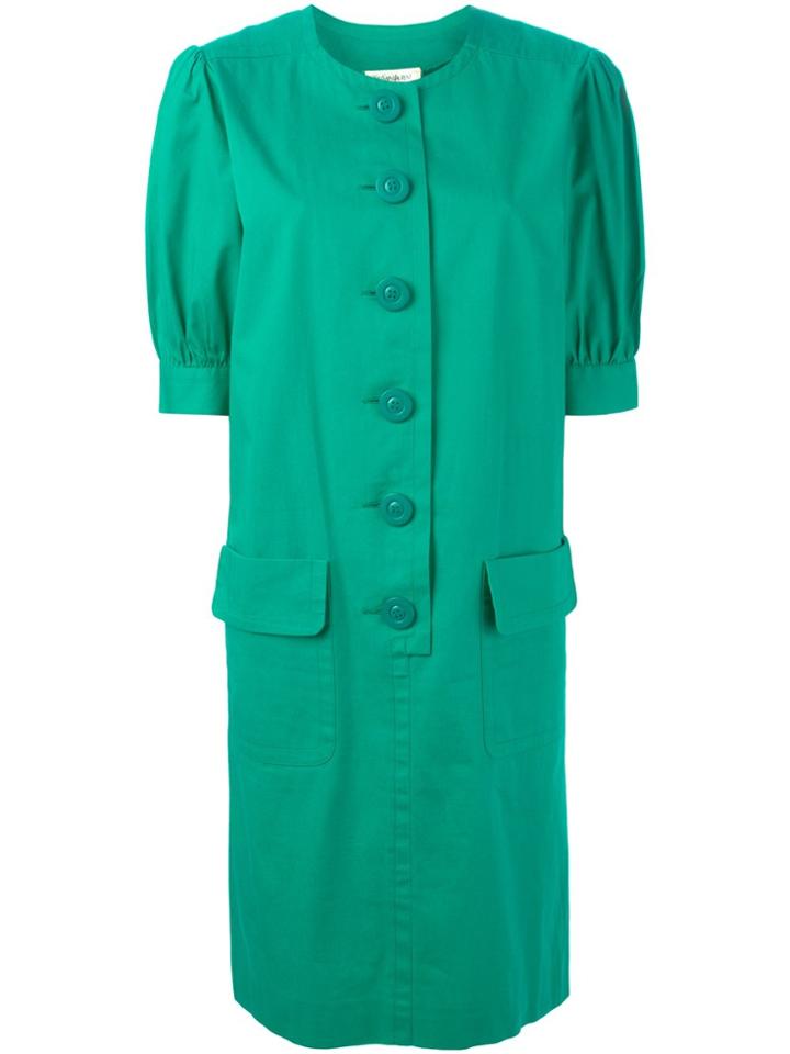 Yves Saint Laurent Vintage Round Neck Dress - Green