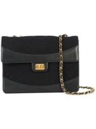 Chanel Vintage Double Strap Shoulder Bag - Black