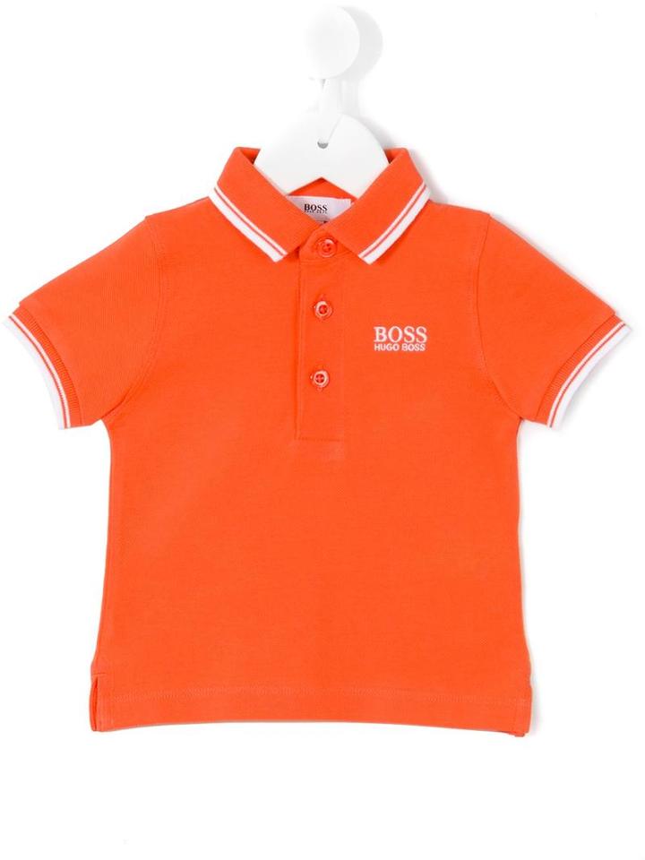 Boss Kids - Embroidered Logo Polo Shirt - Kids - Cotton - 9 Mth, Yellow/orange