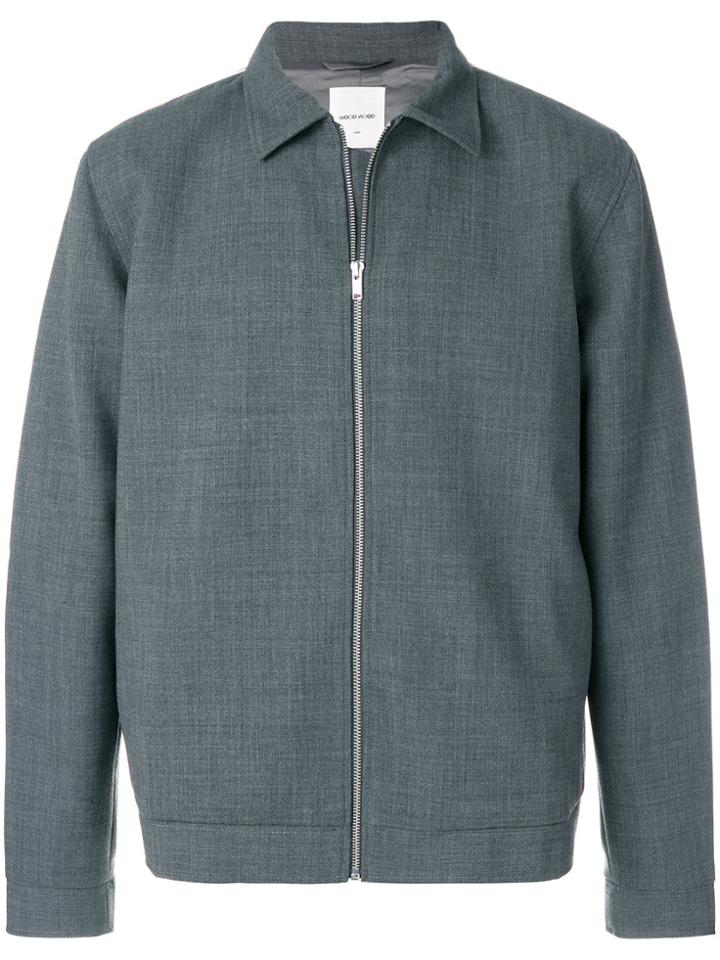 Wood Wood Boxy Cropped Jacket - Grey