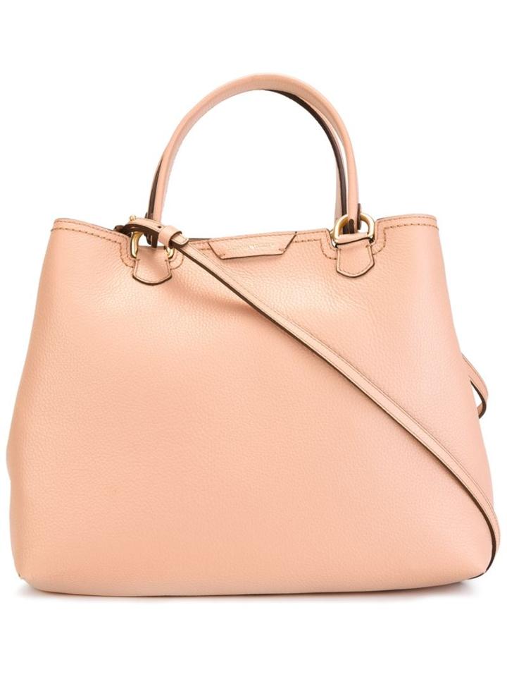 Emporio Armani New Beverly Tote Bag, Women's, Yellow/orange, Calf Leather