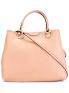 Emporio Armani New Beverly Tote Bag, Women's, Yellow/orange, Calf Leather
