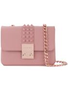Designinverso Amalfi Studs Shoulder Bag - Pink & Purple