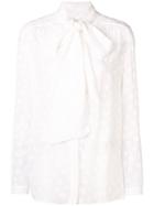 Dondup Star Embroidered Bow Blouse - White