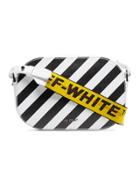 Off-white Black And White Diagonal Stripe Leather Camera Bag