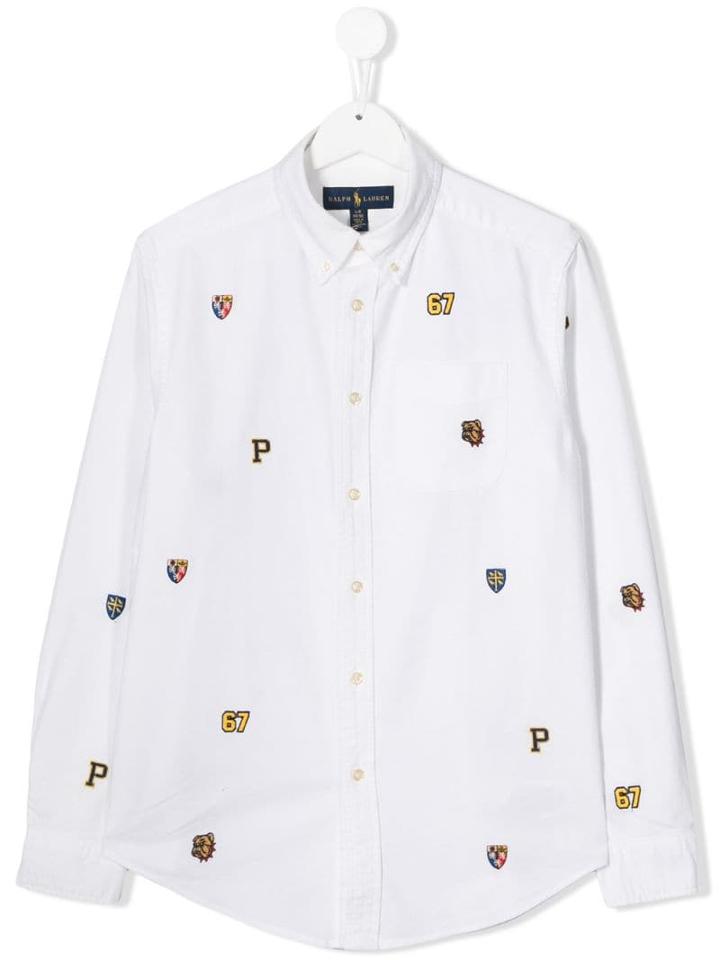 Ralph Lauren Kids Embroidered Shirt - White