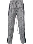 Represent Check Cropped Trousers - Black