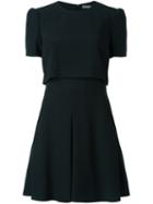 Alexander Mcqueen Layered Dress, Women's, Size: 38, Black, Acetate/viscose/silk
