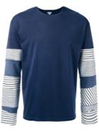 Loewe Long Sleeved Patchwork T-shirt, Men's, Size: Xl, Blue, Cotton